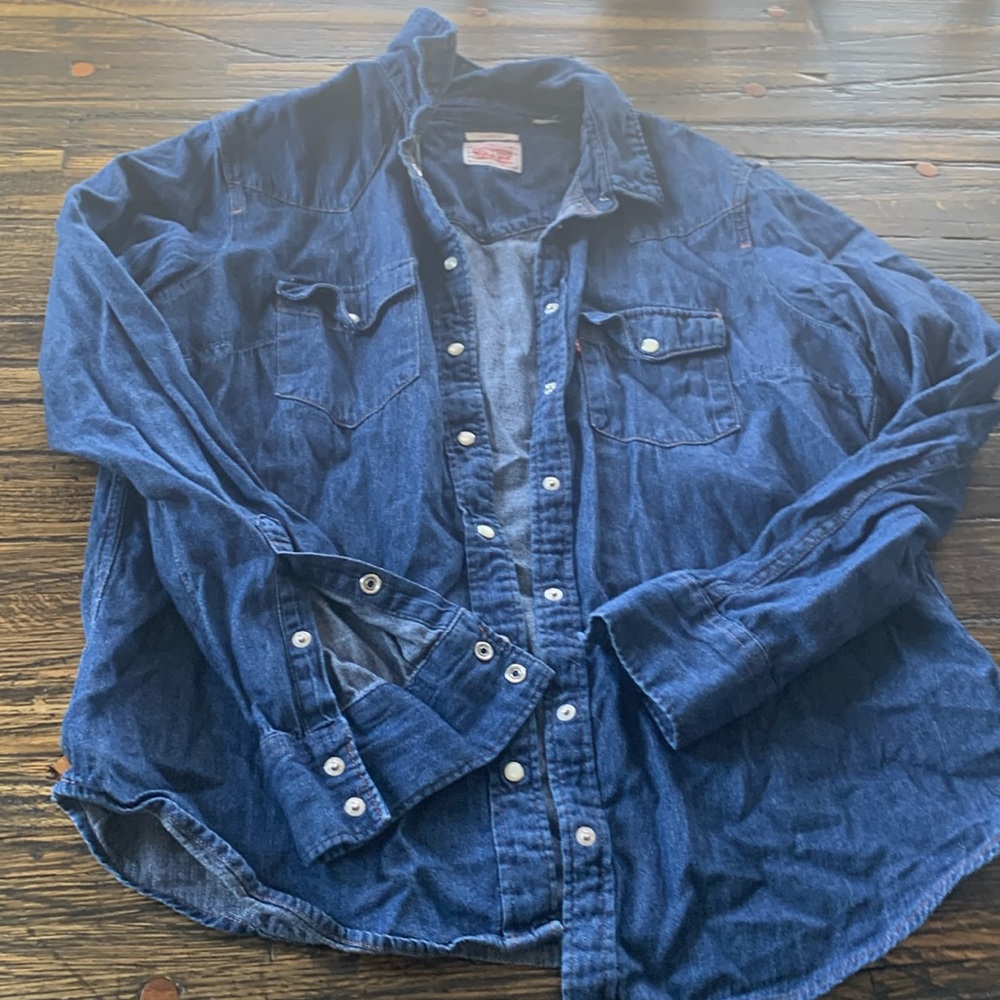 Levi denim shirt size large